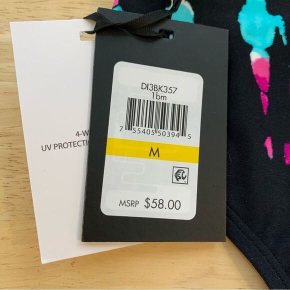 NWT DKNY women’s high waist tie dye bikini bottom size medium - Picture 6 of 9